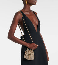 Jimmy Choo Bon Bon Mini crystal-embellished bucket bag