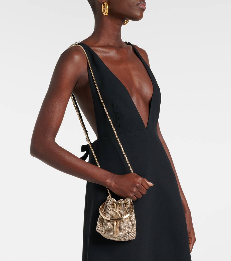 Jimmy Choo Bon Bon Mini crystal-embellished bucket bag