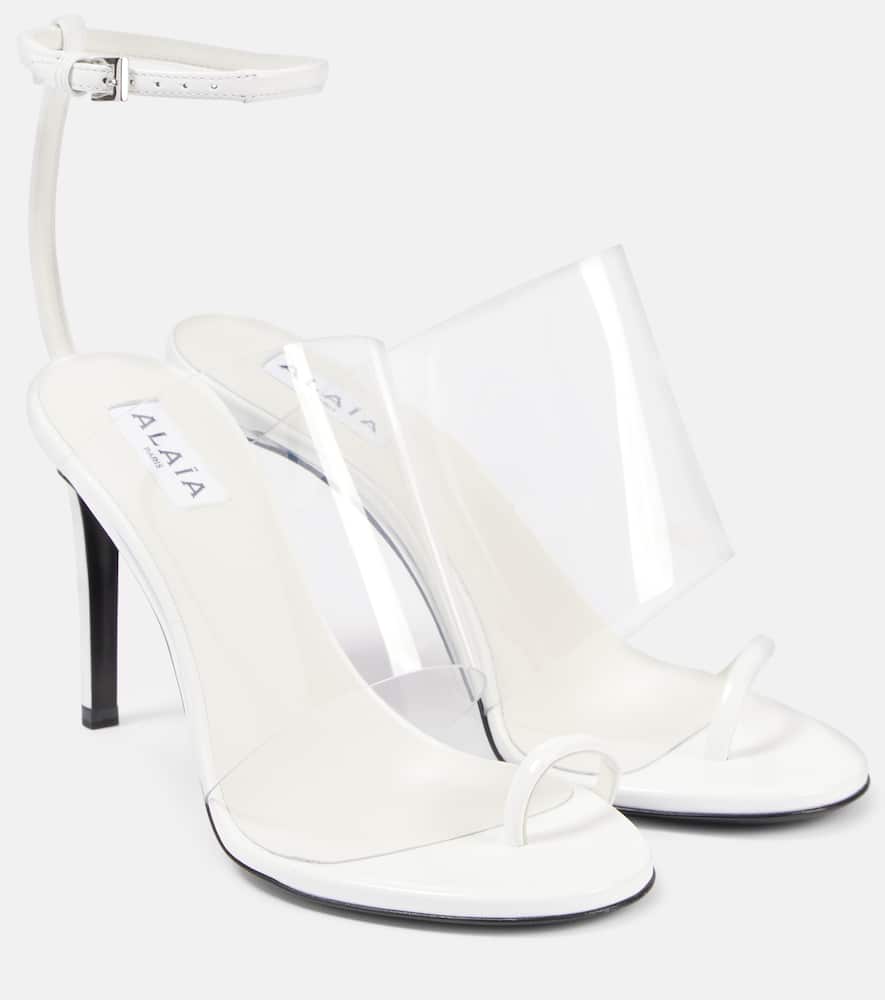Alaia Plexi 90 leather & PU sandals