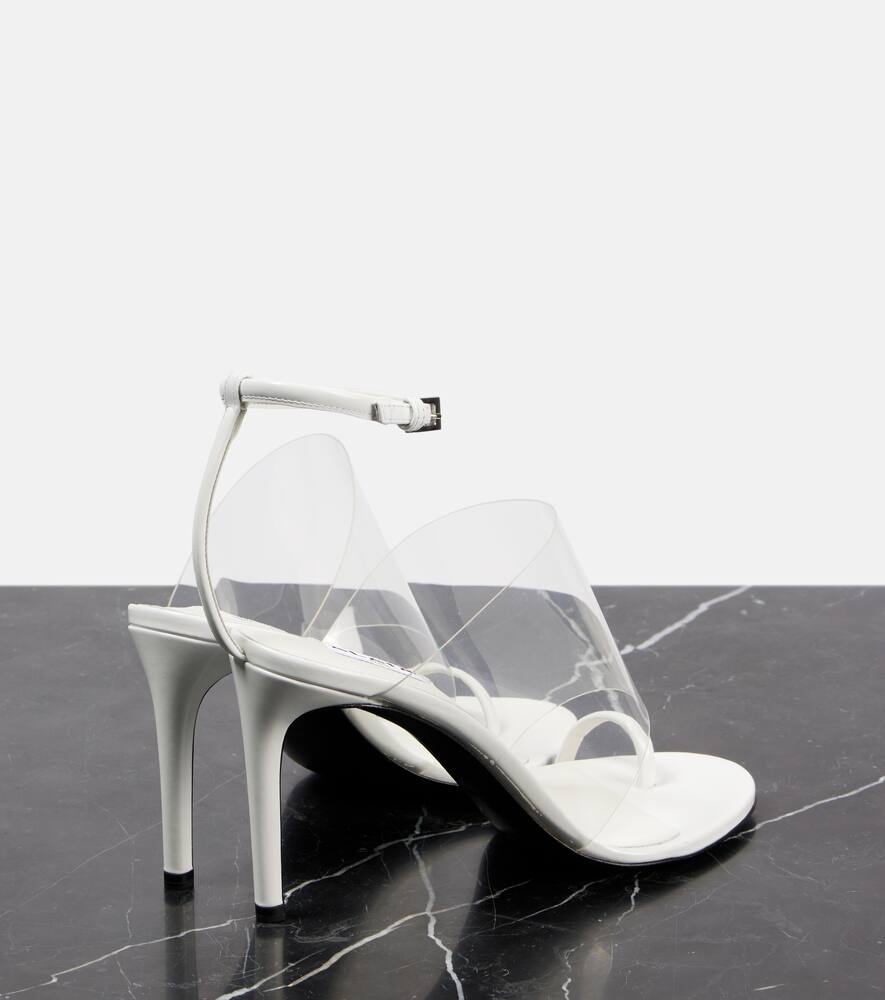 Alaia Plexi 90 leather & PU sandals