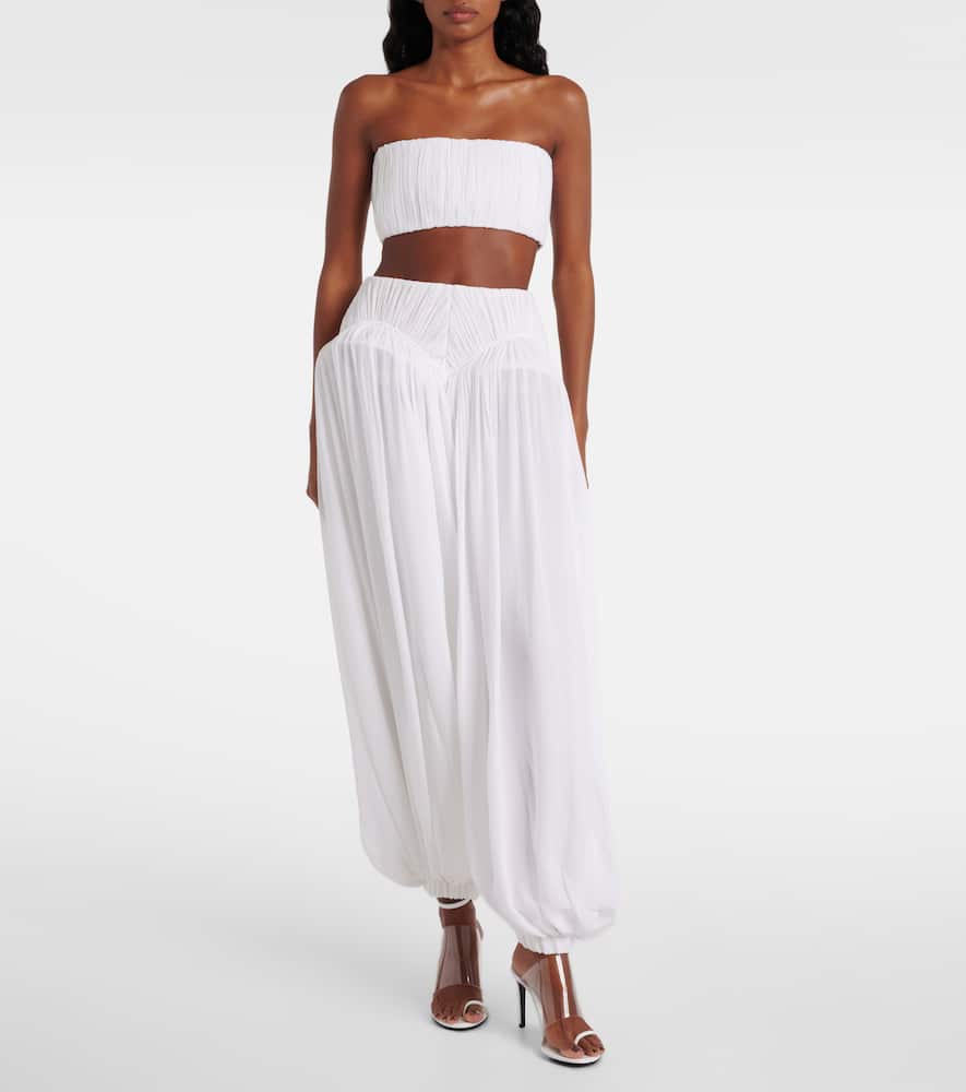 Alaia Plexi 90 leather & PU sandals