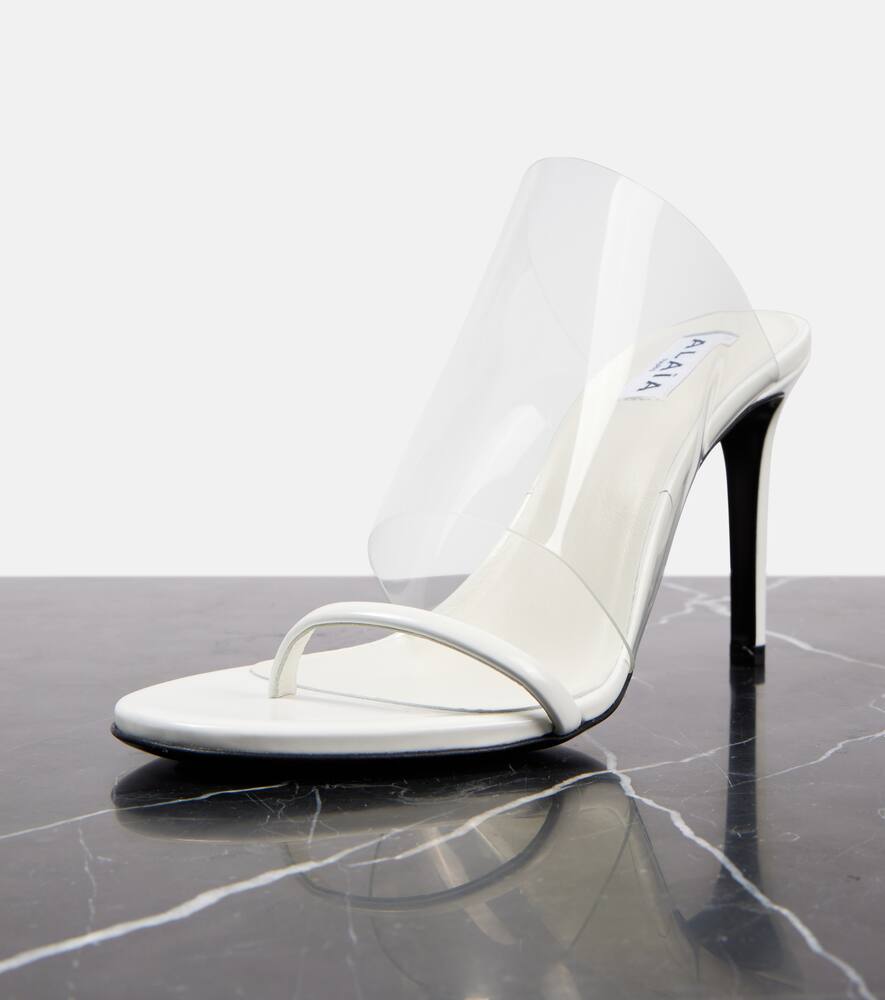 Alaia Plexi 90 leather & PU sandals