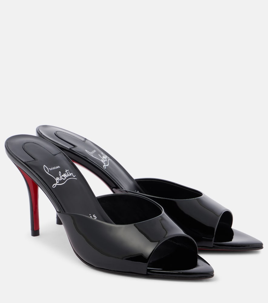 Christian Louboutin Miss Z 80 patent leather mules (Black) - Heeled Sandals