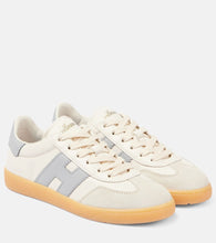 Hogan Cool suede-trimmed leather sneakers