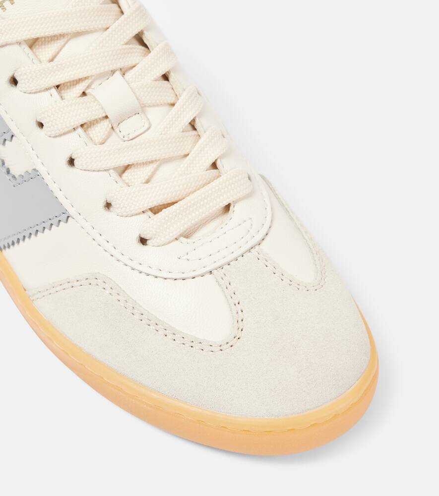 Hogan Cool suede-trimmed leather sneakers
