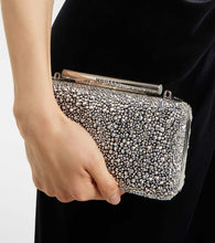 Alexander McQueen McQueen T-Bar crystal-embellished clutch