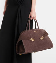 Ferragamo Hug Large suede tote bag