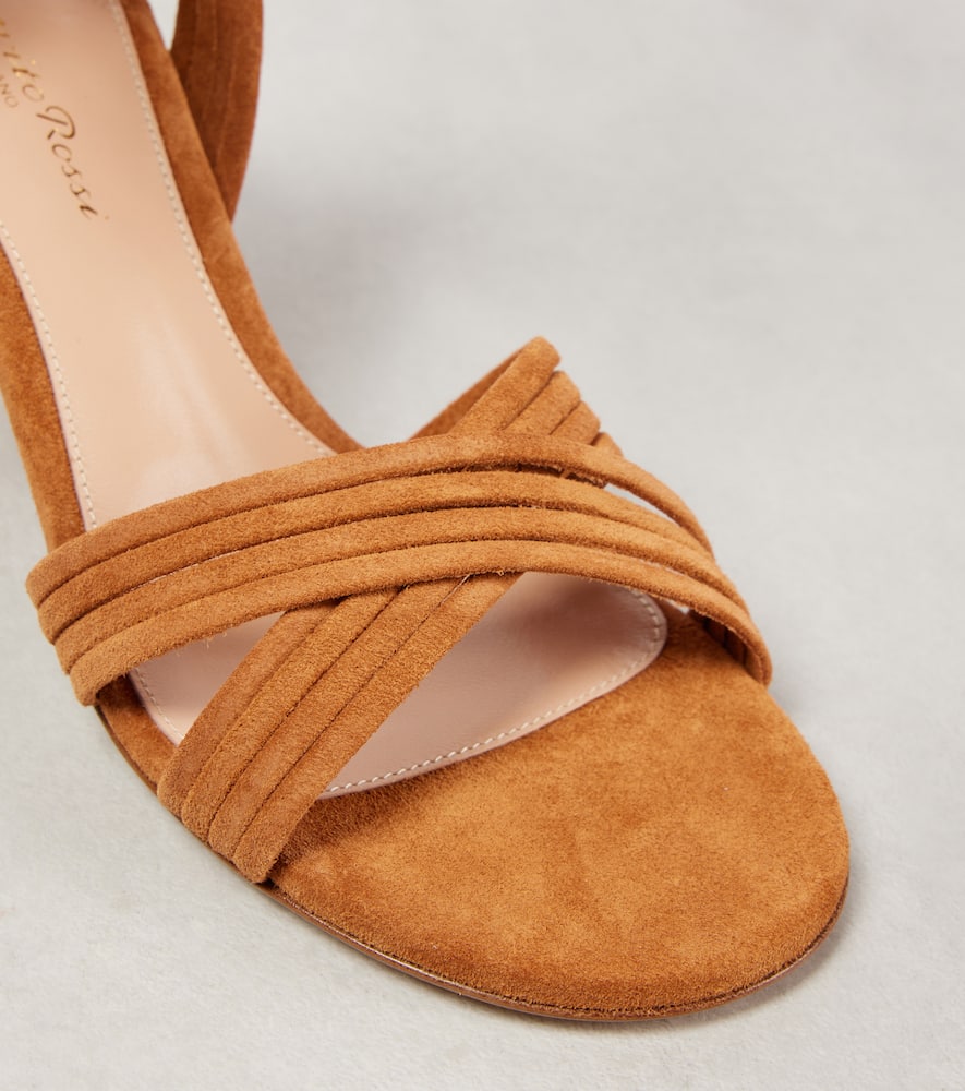 Gianvito Rossi Lianne criss-cross 70 suede sandals