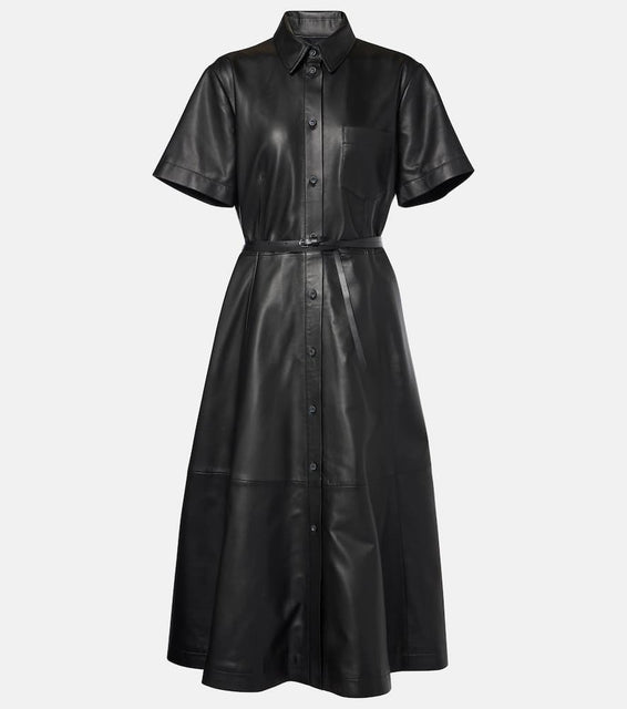 Altuzarra Kiera leather shirt dress