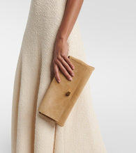 Khaite Audrey suede clutch