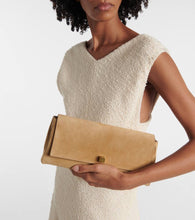 Khaite Audrey suede clutch