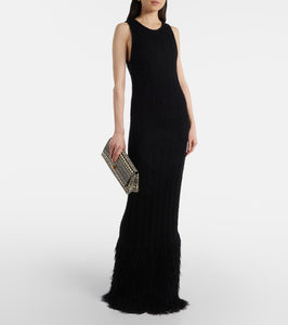 Khaite Audrey snake-effect leather clutch