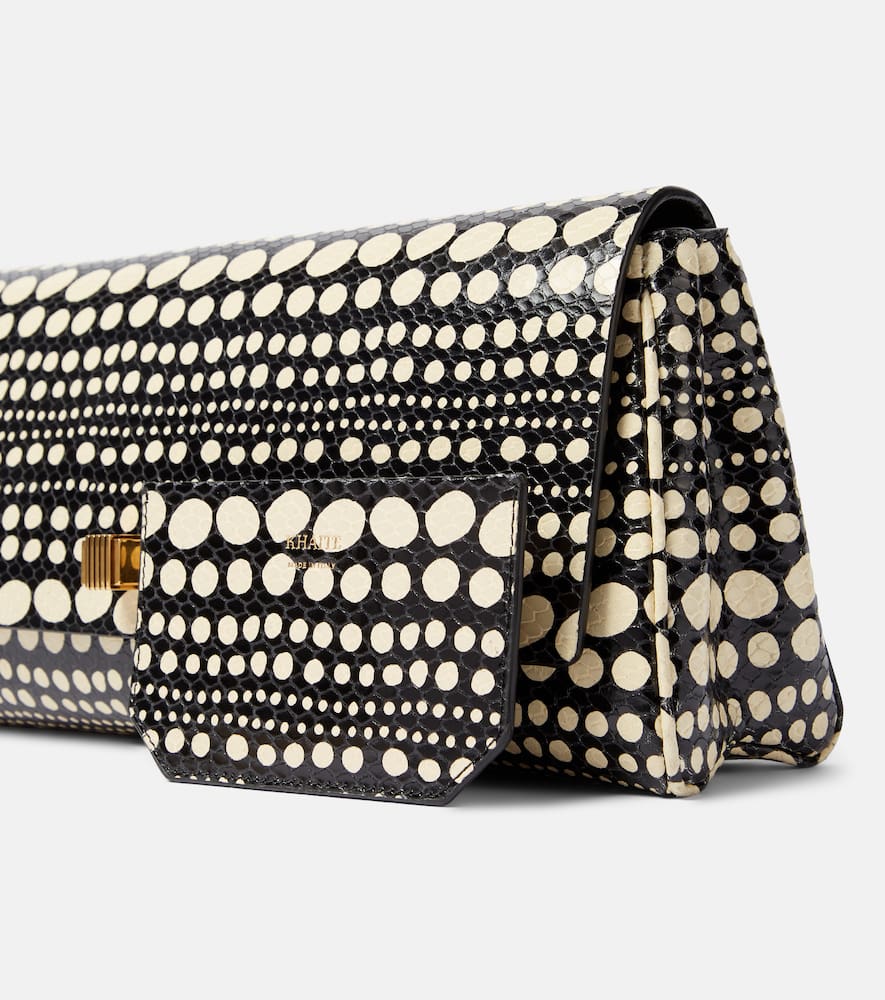 Khaite Audrey snake-effect leather clutch