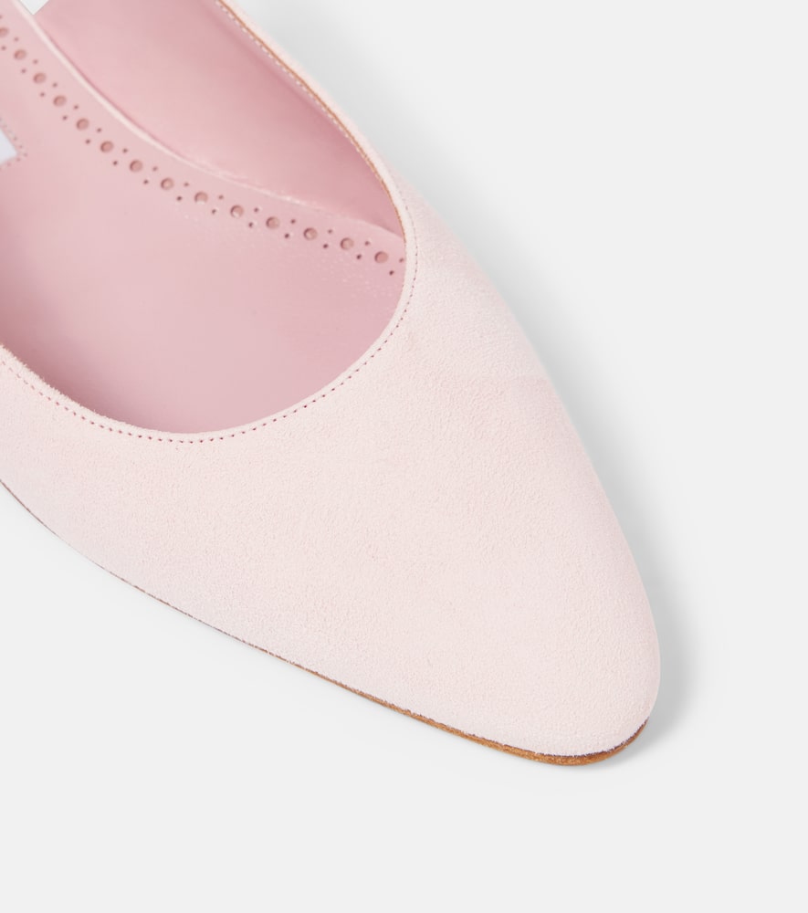 Manolo Blahnik Sawra 10 suede slingback flats