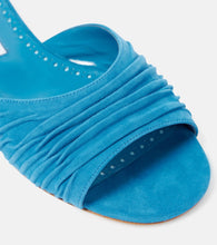 Manolo Blahnik Piruaflat 10 suede sandals