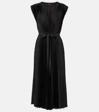 Joseph Volta belted pliss√É¬© satin midi dress