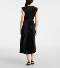 Joseph Volta belted pliss√É¬© satin midi dress