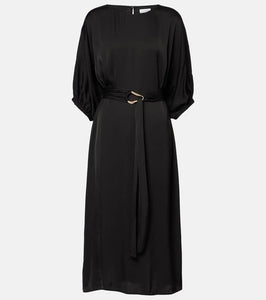 Velvet Laurel satin midi dress