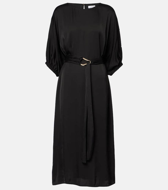 Velvet Laurel satin midi dress