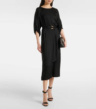 Velvet Laurel satin midi dress