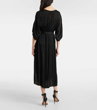 Velvet Laurel satin midi dress