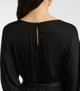 Velvet Laurel satin midi dress