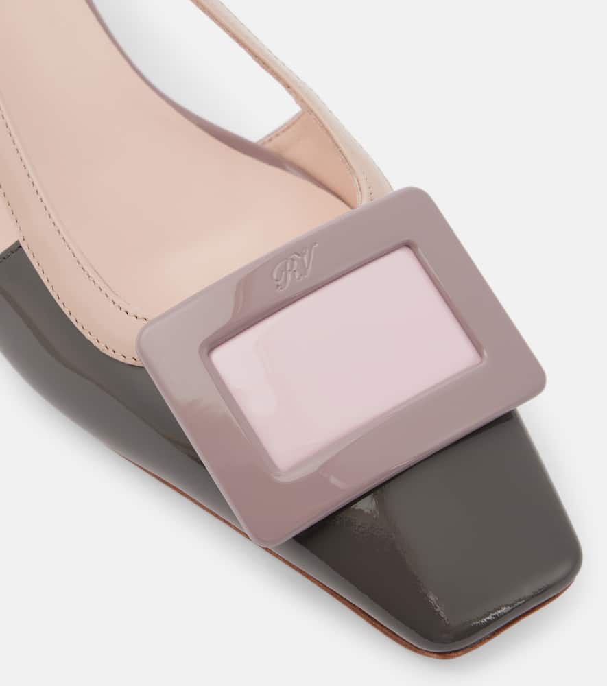Roger Vivier Belle Vivier patent leather slingback pumps