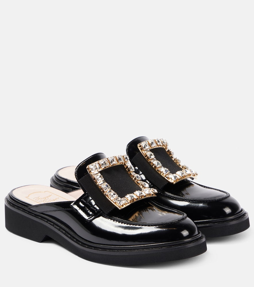 Roger Vivier Viv' Rangers embellished leather mules (Black) - Loafers