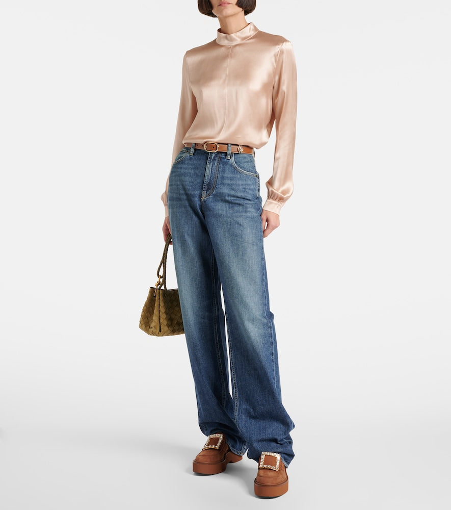 Roger Vivier Viv' Rangers suede platform loafers