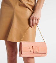 Manolo Blahnik Maygot suede clutch