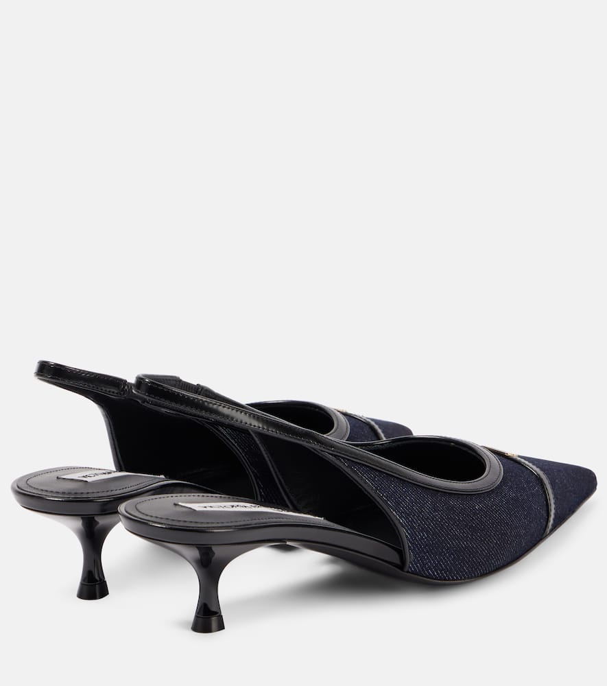 Victoria Beckham Denim slingback pumps