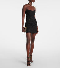 Dolce&Gabbana Floral cotton-blend lace minidress