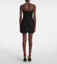 Dolce&Gabbana Floral cotton-blend lace minidress