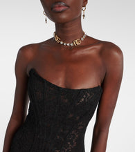 Dolce&Gabbana Floral cotton-blend lace minidress