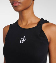 JW Anderson Logo embroidery cotton jersey maxi dress