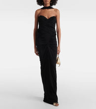 The New Arrivals Ilkyaz Ozel Samsara ruched strapless gown