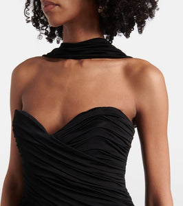 The New Arrivals Ilkyaz Ozel Samsara ruched strapless gown