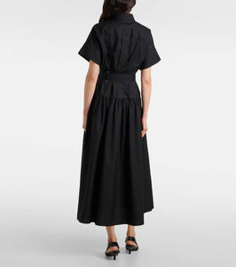 Max Mara Agoraio pleated cotton shirt dress