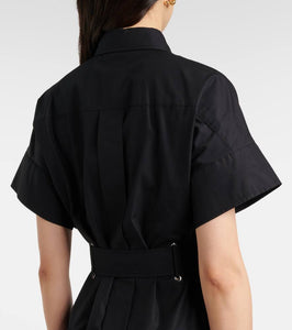 Max Mara Agoraio pleated cotton shirt dress
