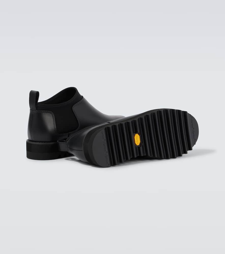 Comme des Garcons Homme Logo leather boots