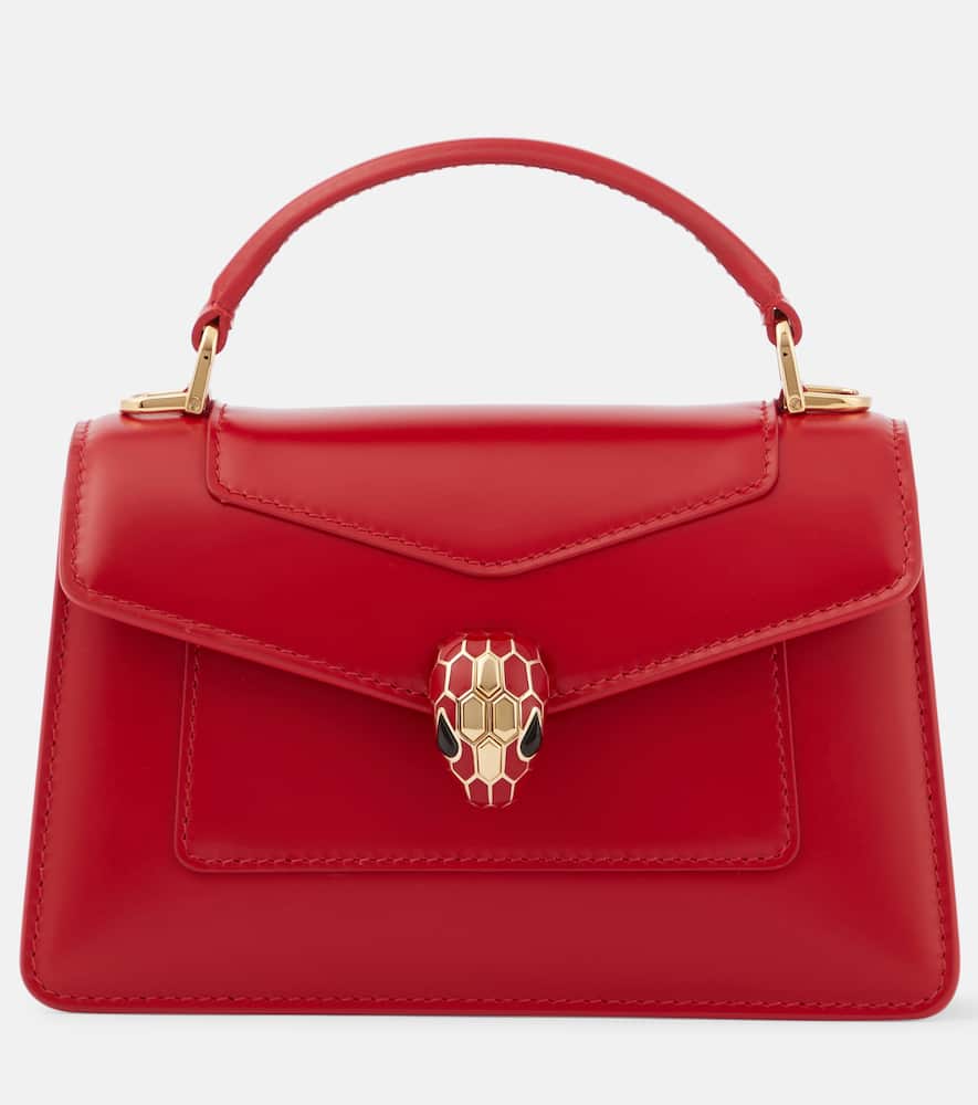 Bvlgari Serpenti Forever leather tote bag. Shop Bvlgari Top-Handle Bags for women now.