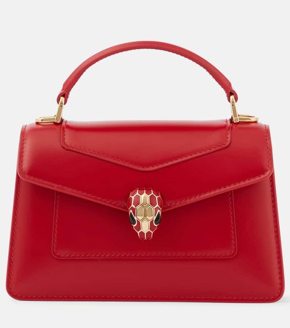 Bvlgari Serpenti Forever leather tote bag. Shop Bvlgari Top-Handle Bags for women now.