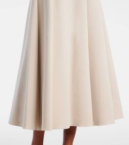'S Max Mara Platani pleated cotton-blend midi dress