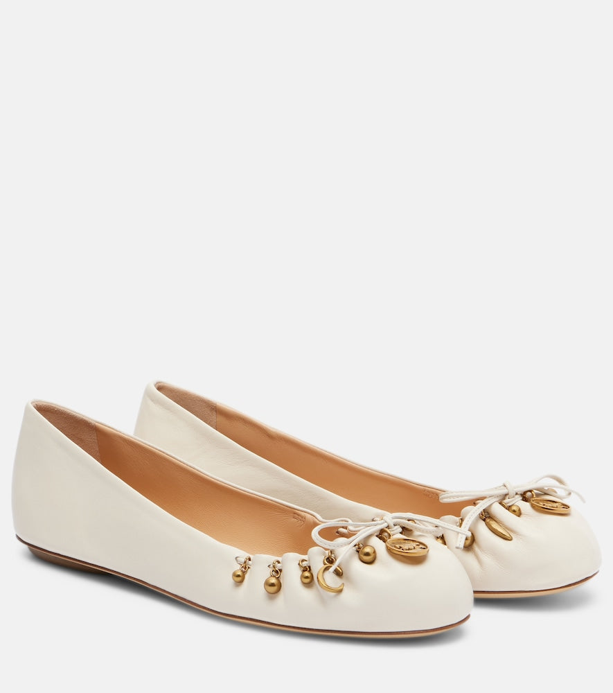 Chloe Chloe Charms leather ballet flats