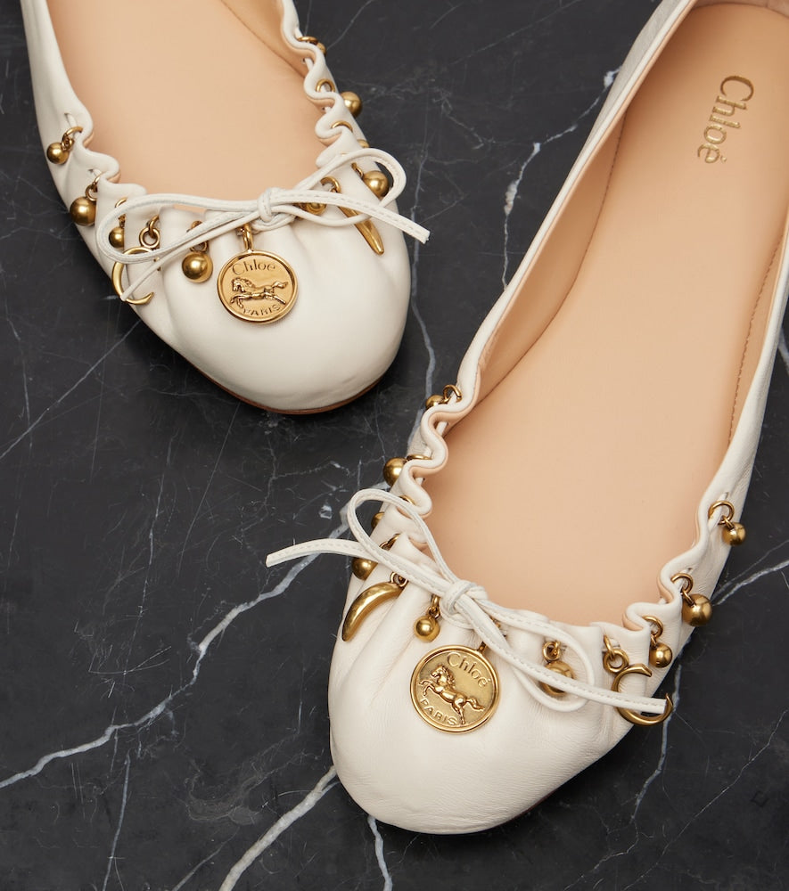 Chloe Chloe Charms leather ballet flats