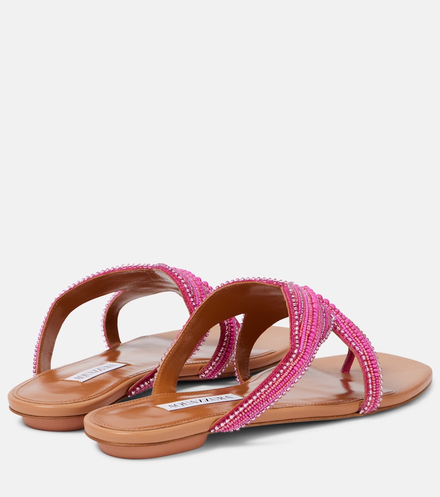 Aquazzura Reef Star embellished leather sandals