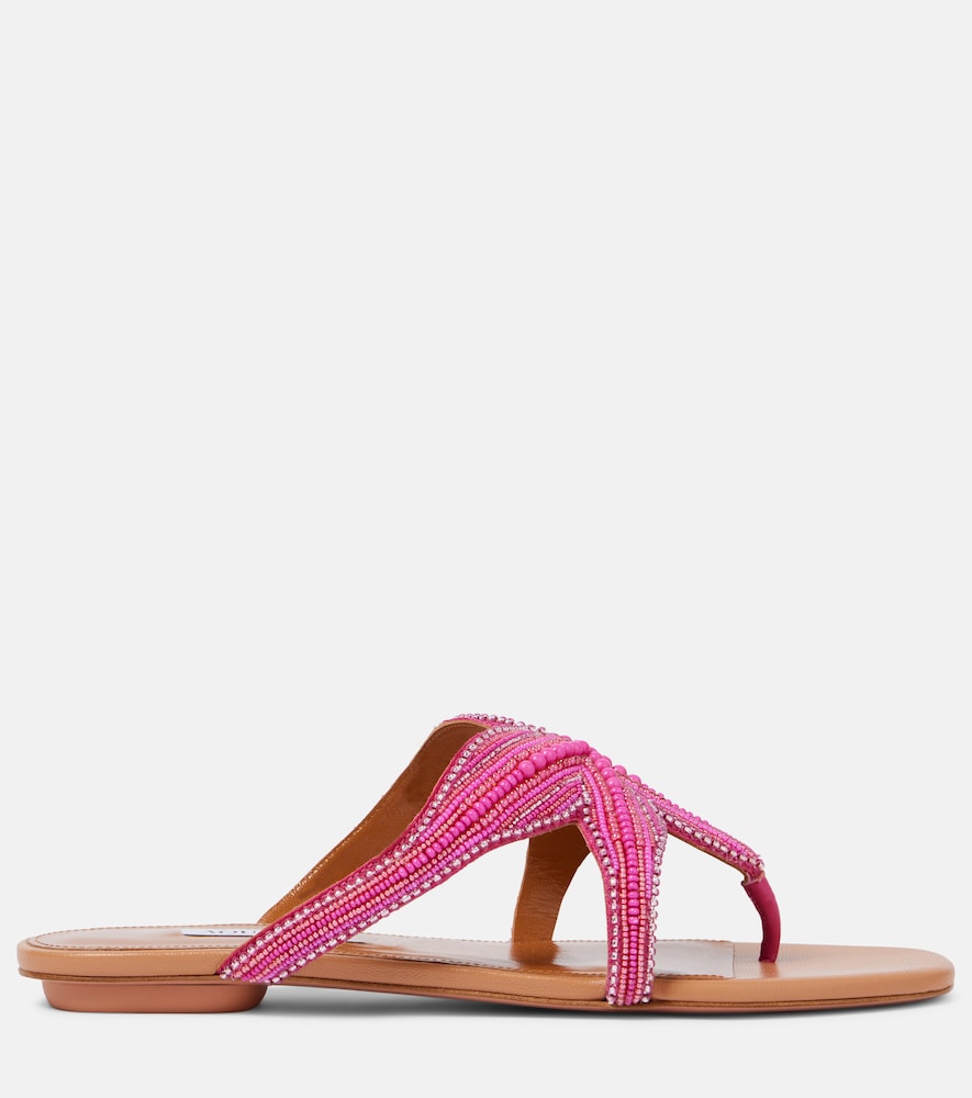 Aquazzura Reef Star embellished leather sandals