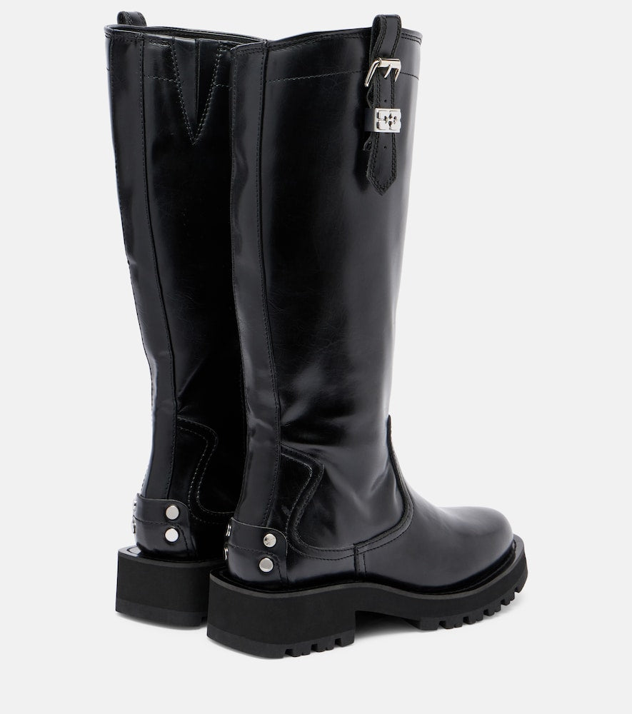 Ganni Studs knee-high boots