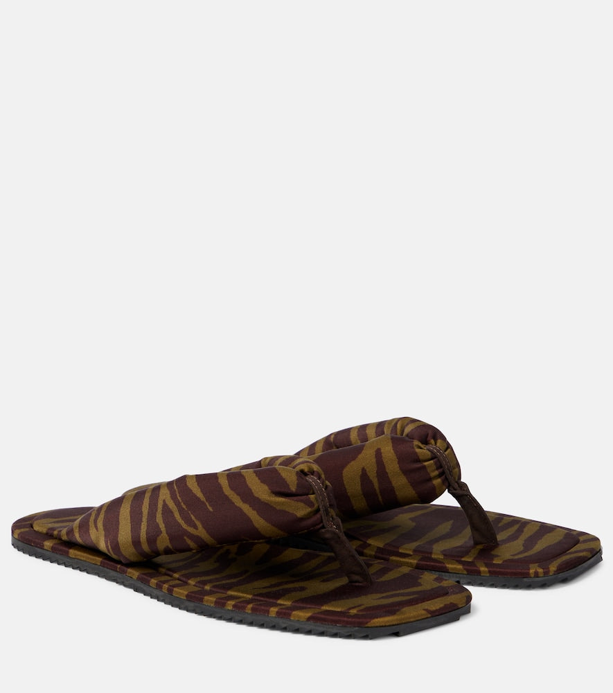 The Attico Indie zebra-print thong sandals