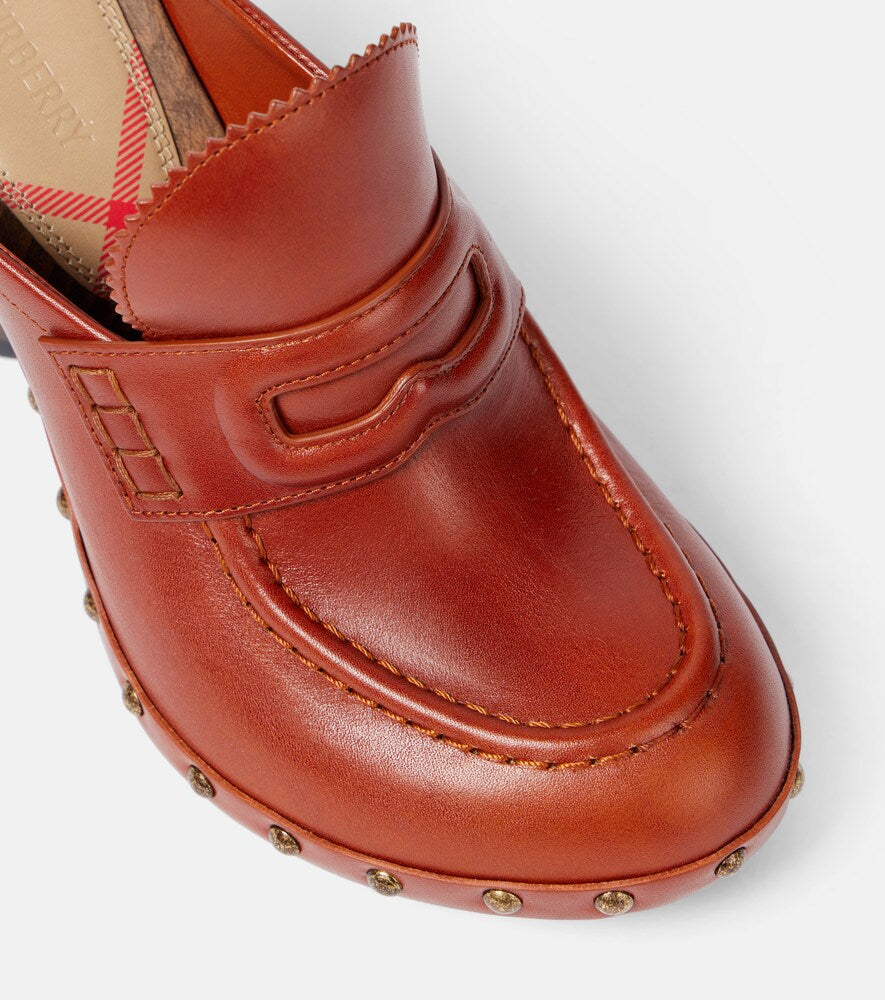 Burberry 75 leather mules